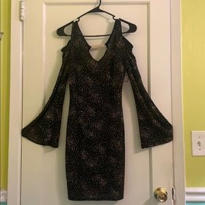 Black and gold dress